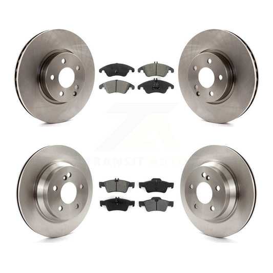 [Avant + Arrière] Kit de Disque et plaquette (semi-métallique) de frein pour Mercedes-Benz E350 E400 avec 322mm Diameter Rotor K8S-101447