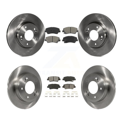 [Avant + Arrière] Kit de Disque et plaquette (semi-métallique) de frein pour Hyundai Elantra Kia Forte Veloster GT Forte5 Coupe Koup K8S-101455