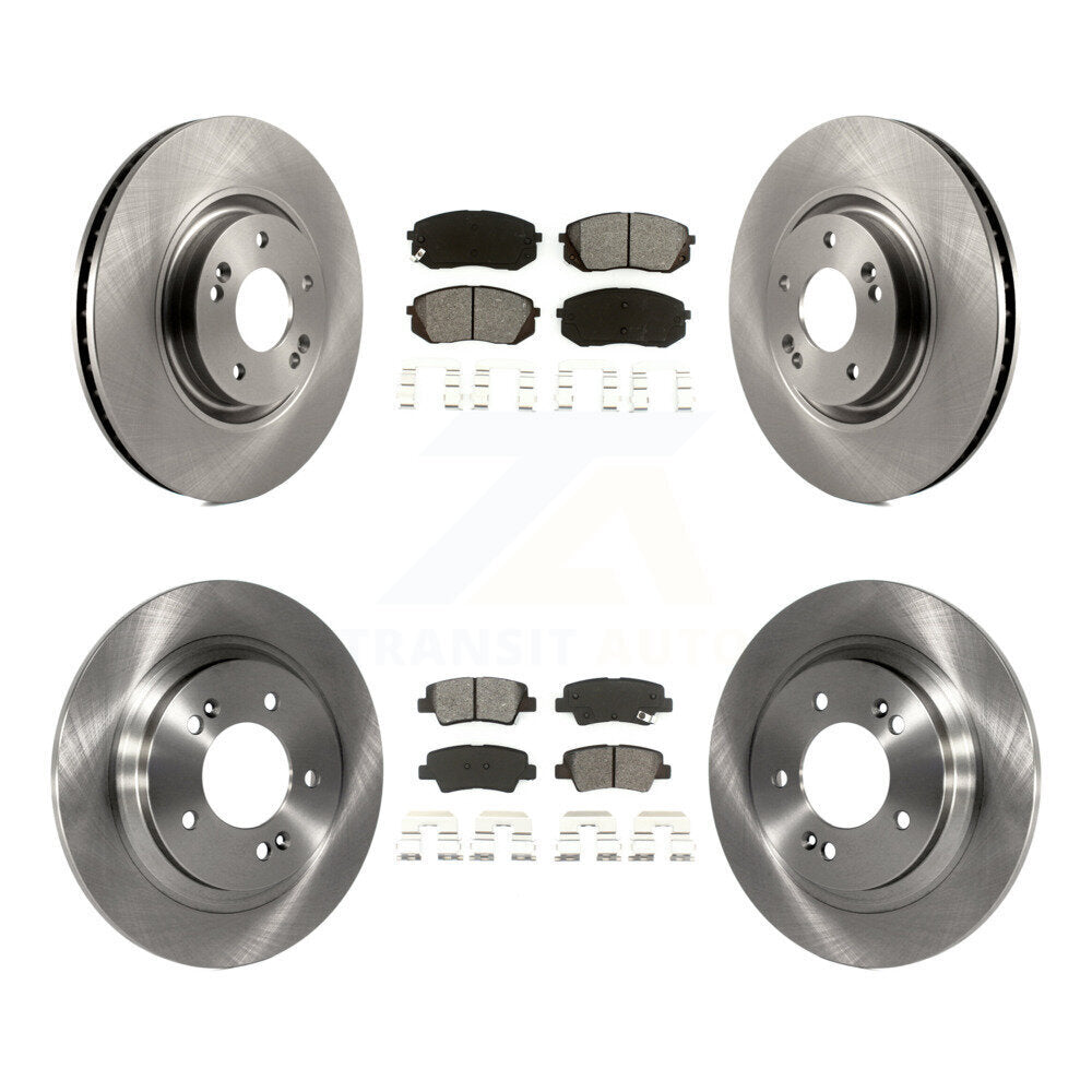 [Avant + Arrière] Kit de Disque et plaquette (semi-métallique) de frein pour Hyundai Sonata Kia Cadenza avec Electric Parking K8S-101459