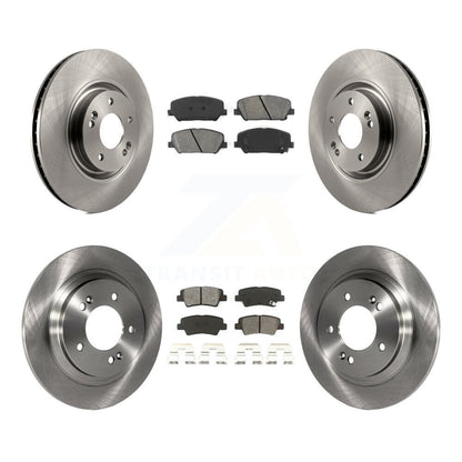 [Avant + Arrière] Kit de Disque et plaquette (semi-métallique) de frein pour 2013-2015 Kia Optima 2.0L avec Electric Parking K8S-101461