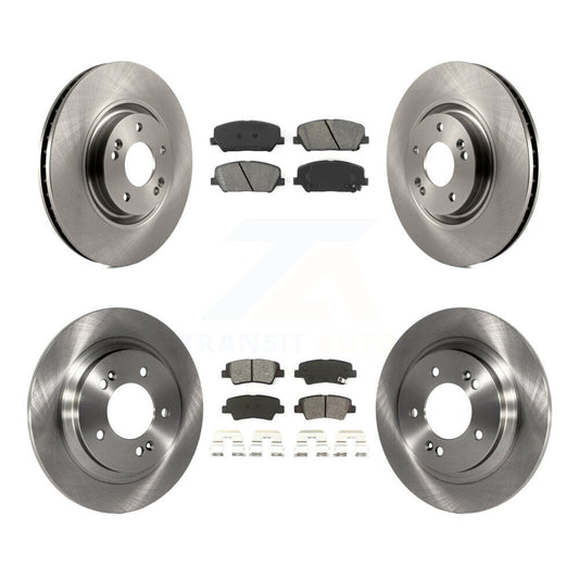 [Avant + Arrière] Kit de Disque et plaquette (semi-métallique) de frein pour 2013-2015 Kia Optima 2.0L avec Electric Parking K8S-101461
