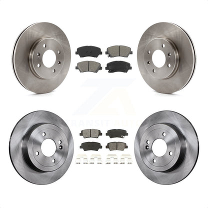 [Avant + Arrière] Kit de Disque et plaquette (semi-métallique) de frein pour Hyundai Accent Kia Rio K8S-101474 par Transit Auto