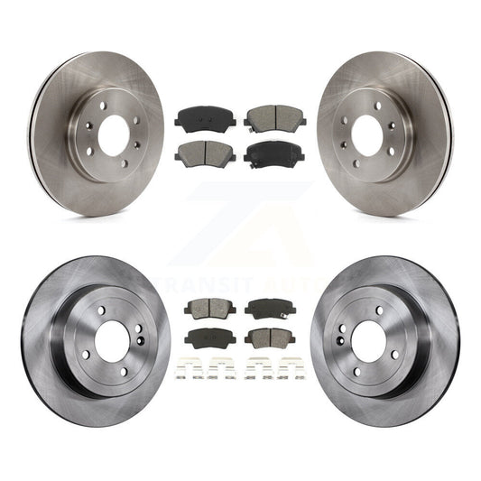 [Avant + Arrière] Kit de Disque et plaquette (semi-métallique) de frein pour Hyundai Accent Kia Rio K8S-101474