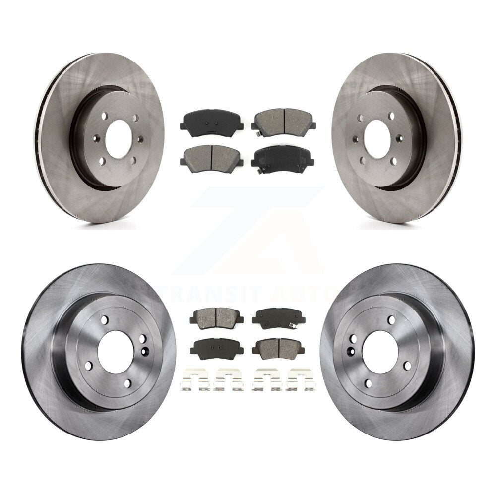 [Avant + Arrière] Kit de Disque et plaquette (semi-métallique) de frein pour Kia Rio K8S-101475