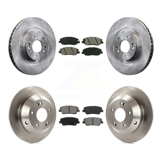 [Avant + Arrière] Kit de Disque et plaquette (semi-métallique) de frein pour 2013-2016 Hyundai Santa Fe XL 3.3L K8S-101478 par Transit Auto