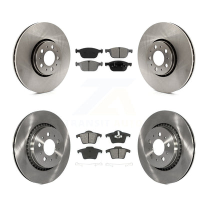 [Avant + Arrière] Kit de Disque et plaquette (semi-métallique) de frein pour 2003-2014 Volvo XC90 avec 328mm Diameter Rotor K8S-101488