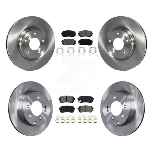 [Avant + Arrière] Kit de Disque et plaquette (semi-métallique) de frein pour 2015-2016 Hyundai Sonata GAS engine avec Manual Parking K8S-101508