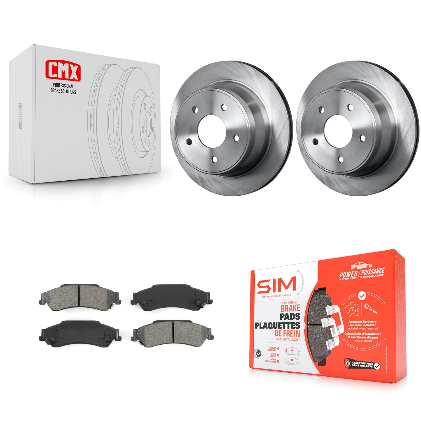 [Arrière] Kit de Disque et plaquette (semi-métallique) de frein pour Chevrolet S10 Blazer GMC Sonoma Jimmy Oldsmobile Bravada Isuzu Hombre K8S-101515