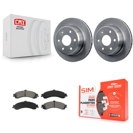 [Arrière] Kit de Disque et plaquette (semi-métallique) de frein pour Chevrolet Silverado 1500 GMC Tahoe Sierra Suburban Yukon Avalanche XL Cadillac Escalade ESV EXT K8S-101526