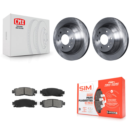[Arrière] Kit de Disque et plaquette (semi-métallique) de frein pour Chevrolet Trailblazer GMC Envoy EXT XL Buick Rainier Oldsmobile Bravada XUV SSR Isuzu Ascender Saab 9-7x K8S-101534