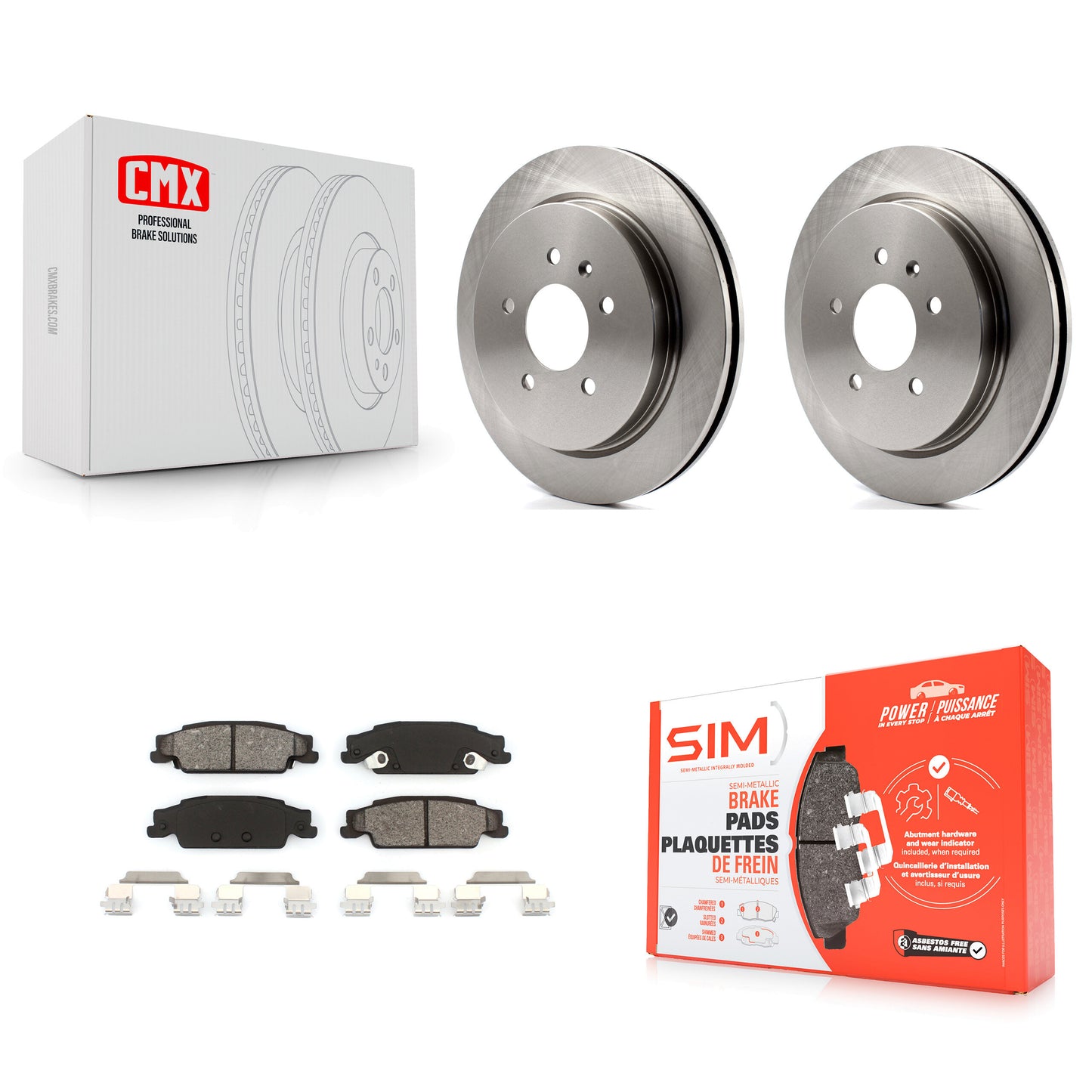 [Arrière] Kit de Disque et plaquette (semi-métallique) de frein pour Cadillac CTS STS K8S-101536