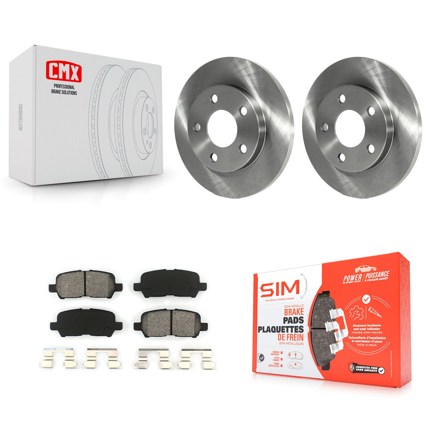 [Arrière] Kit de Disque et plaquette (semi-métallique) de frein pour Chevrolet Impala Pontiac Grand Prix Buick LaCrosse Limited Allure K8S-101538