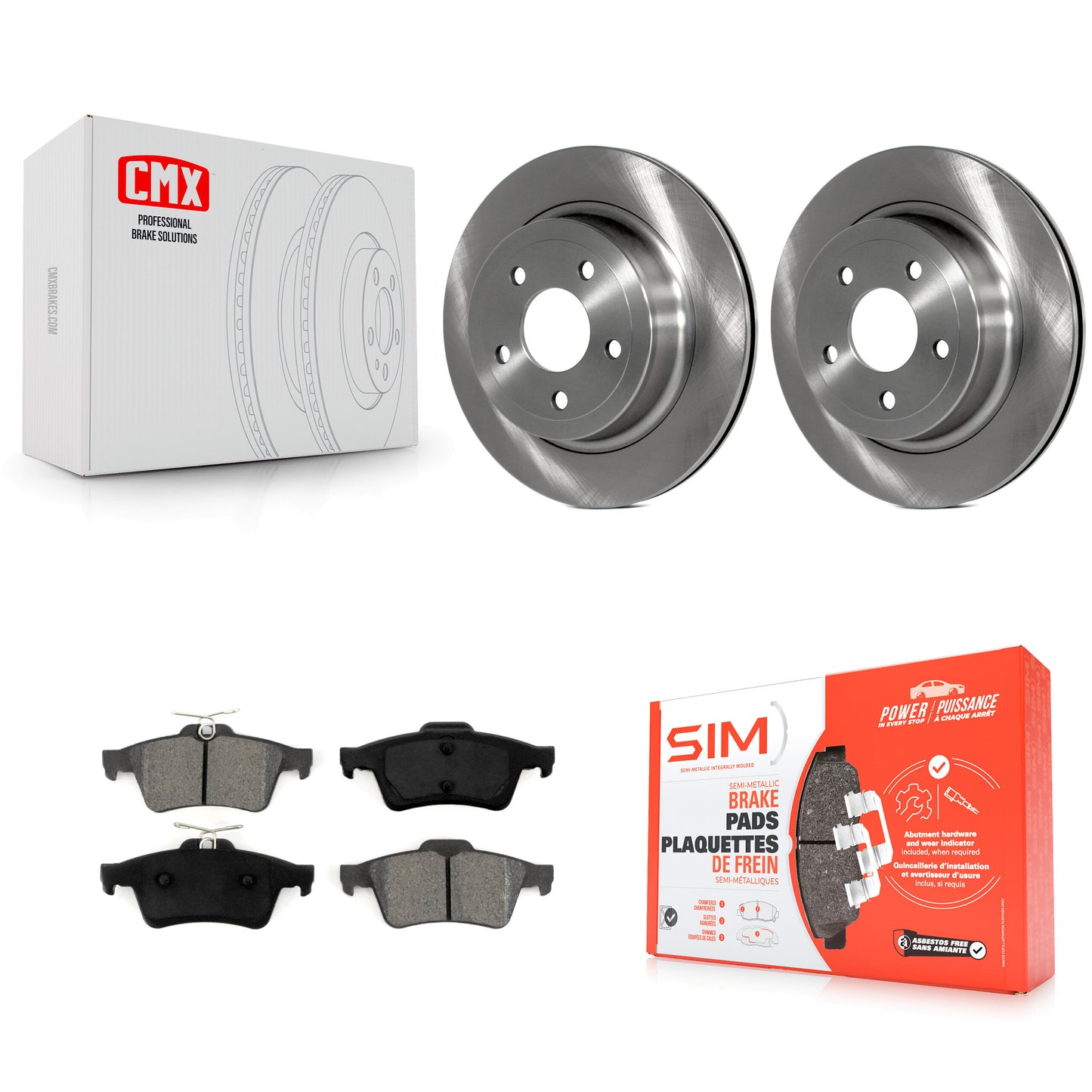 [Arrière] Kit de Disque et plaquette (semi-métallique) de frein pour 2008-2010 Chevrolet Cobalt SS K8S-101562