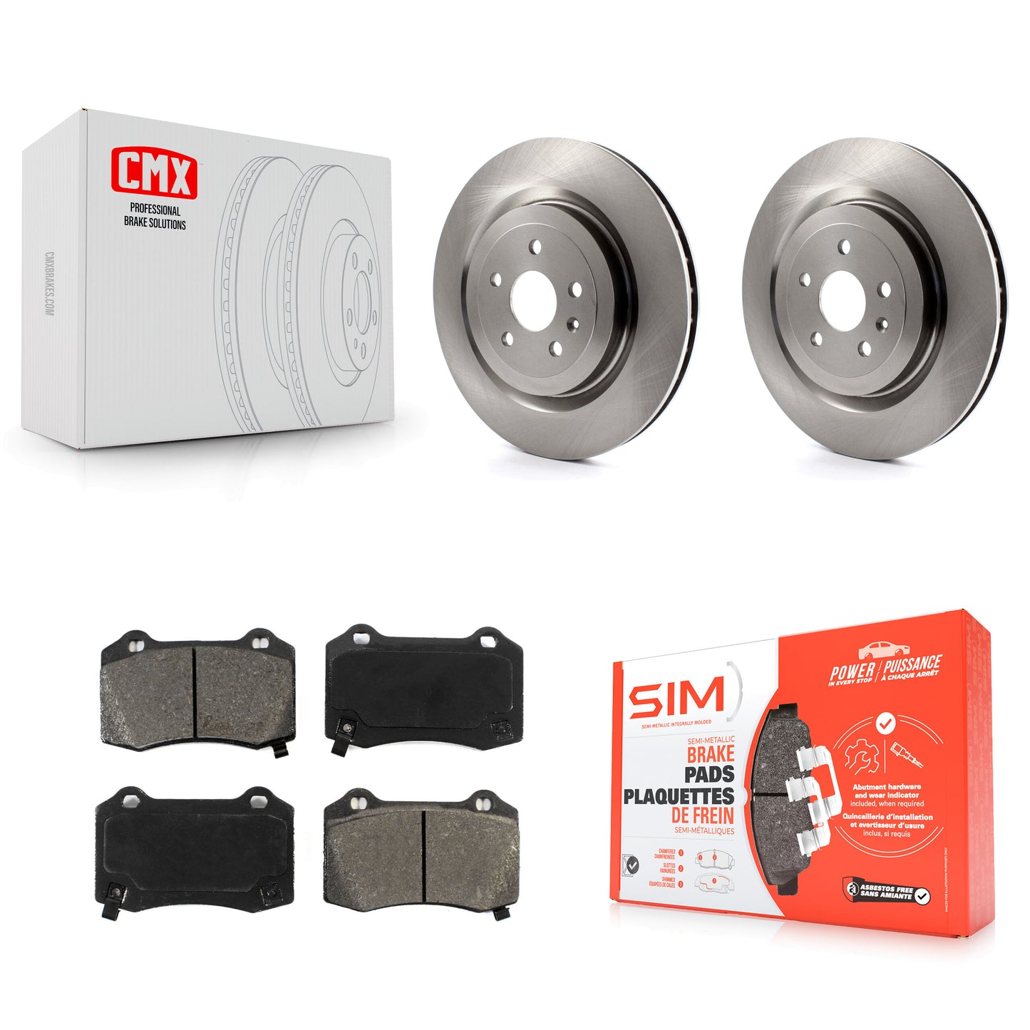 [Arrière] Kit de Disque et plaquette (semi-métallique) de frein pour Chevrolet Camaro Cadillac CTS K8S-101563