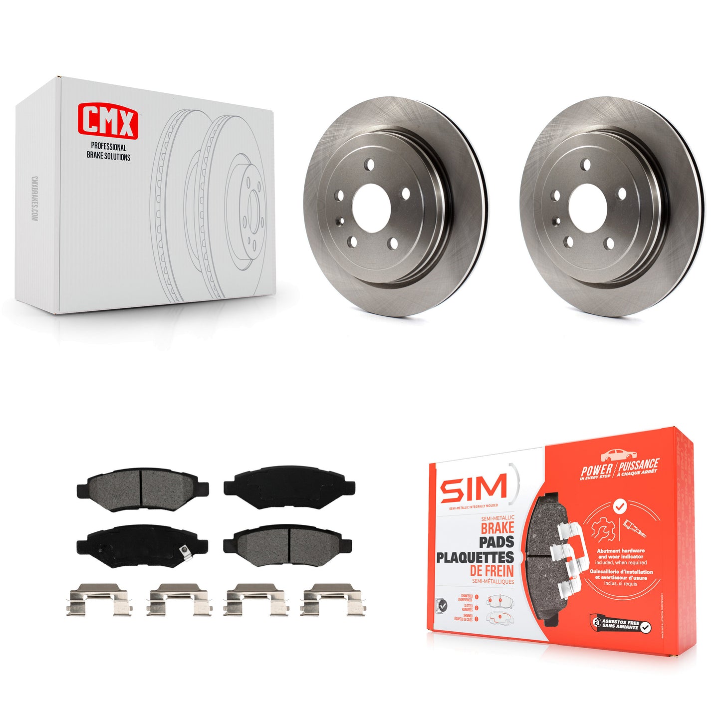 [Arrière] Kit de Disque et plaquette (semi-métallique) de frein pour Chevrolet Camaro Cadillac CTS K8S-101568