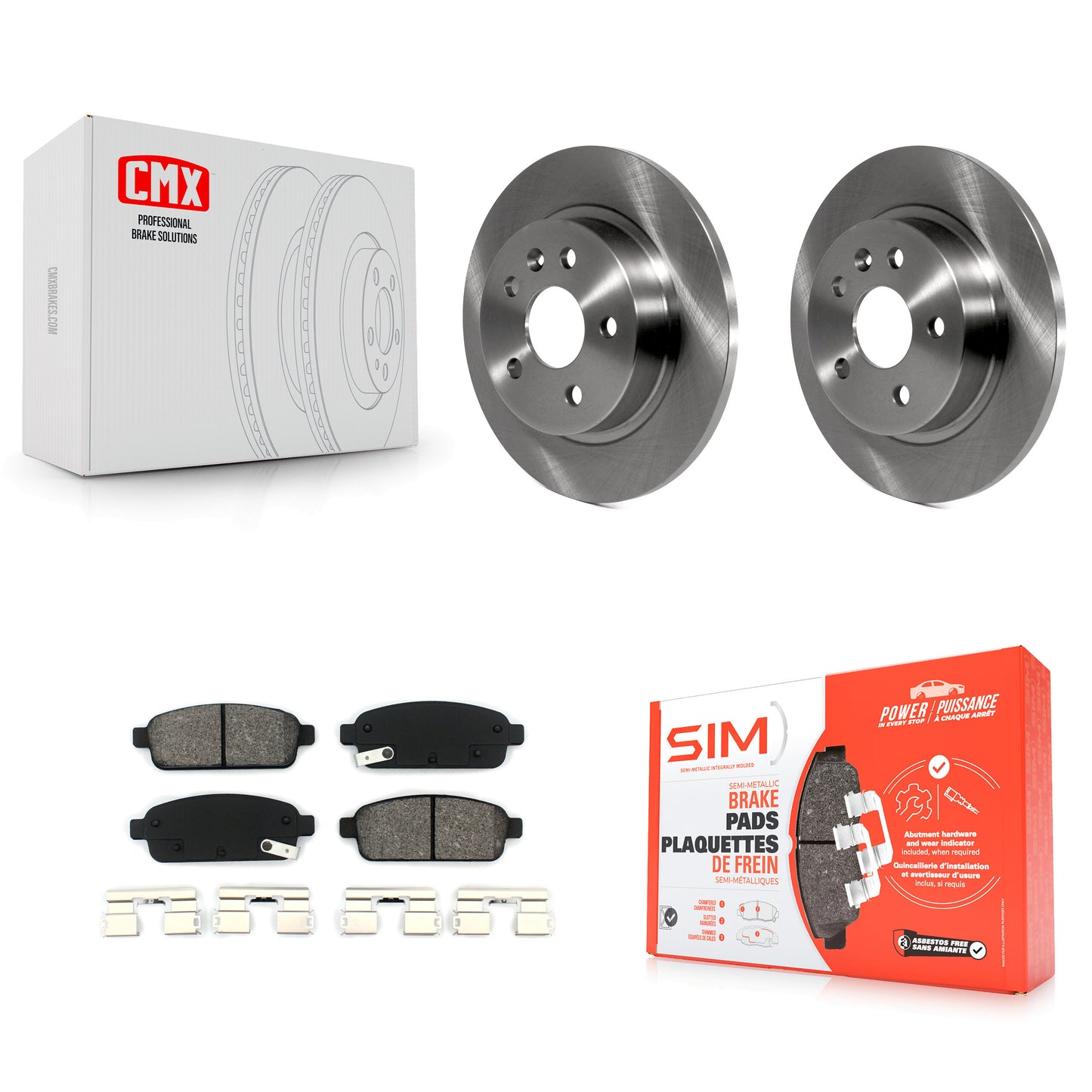 [Arrière] Kit de Disque et plaquette (semi-métallique) de frein pour Chevrolet Cruze Sonic Buick Encore Trax Limited K8S-101571