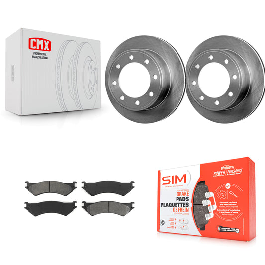 [Arrière] Kit de Disque et plaquette (semi-métallique) de frein pour Ford E-350 Super Duty E-250 Econoline Club Wagon E-150 K8S-101594