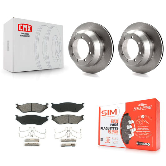 [Arrière] Kit de Disque et plaquette (semi-métallique) de frein pour 2003 Ford F-550 Super Duty avec 8 Lug Wheels K8S-101597