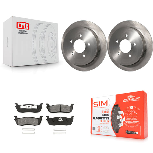 [Arrière] Kit de Disque et plaquette (semi-métallique) de frein pour Ford F-150 Expedition Lincoln Navigator Heritage Blackwood K8S-101603