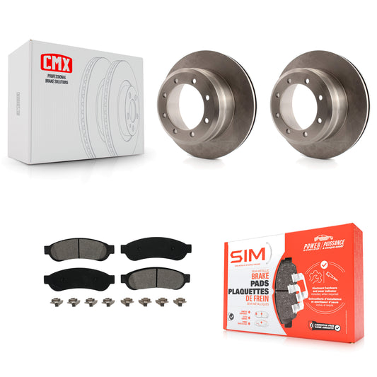 [Arrière] Kit de Disque et plaquette (semi-métallique) de frein pour 2005-2007 Ford F-350 Super Duty avec Dual Wheels K8S-101619