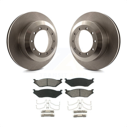 [Arrière] Kit de Disque et plaquette (semi-métallique) de frein pour Ford F-450 Super Duty F-550 International IC Corporation LCF CF500 CF600 TerraStar AE School Bus AC Commercial K8S-101621 par Transit Auto
