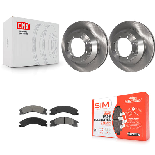 [Arrière] Kit de Disque et plaquette (semi-métallique) de frein pour 2009-2010 Ford E-450 Super Duty DIESEL engine K8S-101634