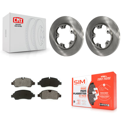 [Arrière] Kit de Disque et plaquette (semi-métallique) de frein pour Ford Transit-250 Transit-350 Transit-150 HD avec 5 Lug Wheels K8S-101646