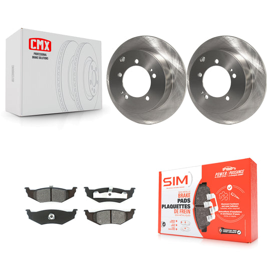 [Arrière] Kit de Disque et plaquette (semi-métallique) de frein pour 2000 Dodge Stratus avec 14" Factory Wheels K8S-101654