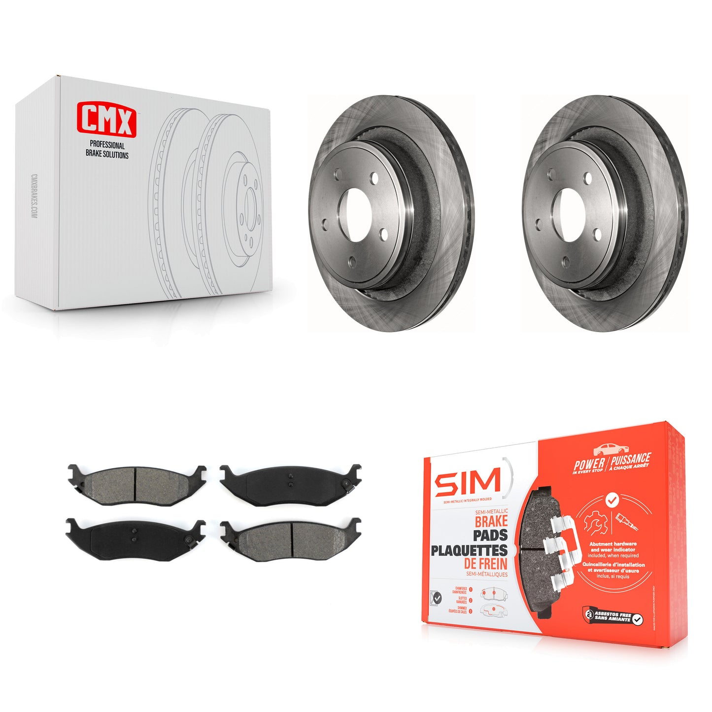 [Arrière] Kit de Disque et plaquette (semi-métallique) de frein pour Dodge Ram 1500 K8S-101658