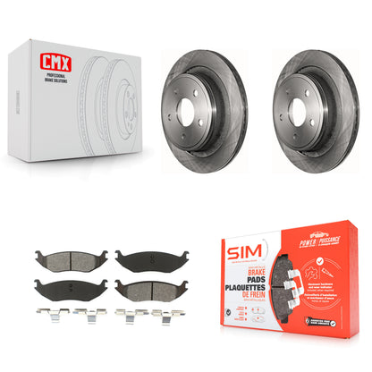 [Arrière] Kit de Disque et plaquette (semi-métallique) de frein pour Ram 1500 Dodge Durango Classic Chrysler Aspen K8S-101659