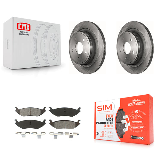 [Arrière] Kit de Disque et plaquette (semi-métallique) de frein pour Ram 1500 Dodge Durango Classic Chrysler Aspen K8S-101659