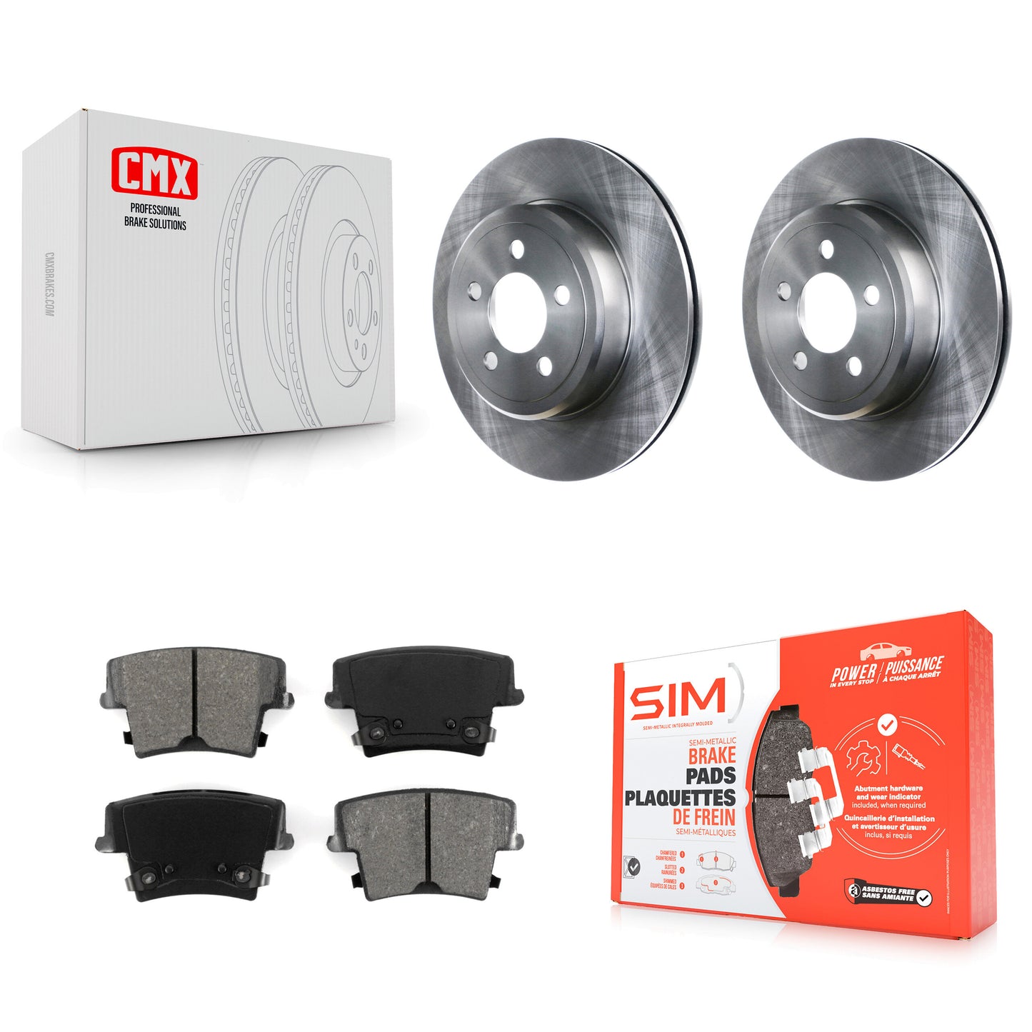 [Arrière] Kit de Disque et plaquette (semi-métallique) de frein pour Dodge Charger Chrysler 300 Challenger Magnum K8S-101668