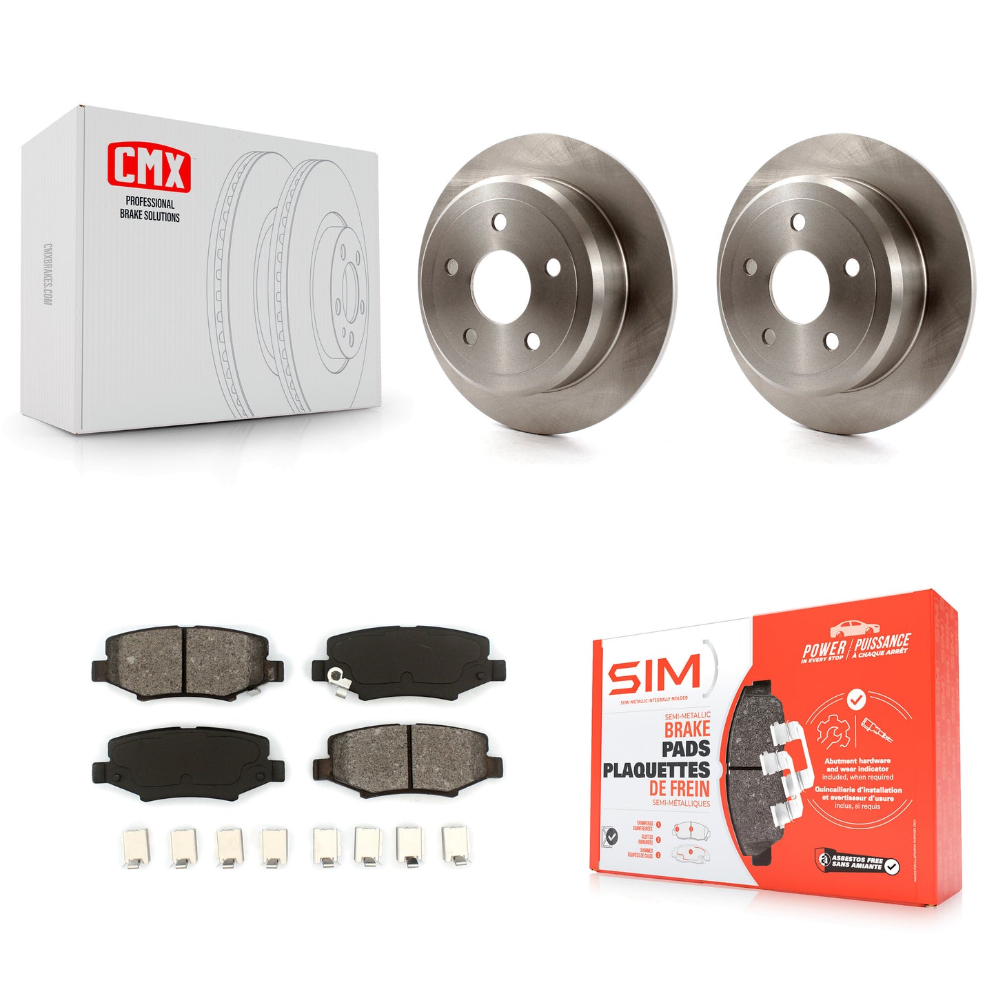 [Arrière] Kit de Disque et plaquette (semi-métallique) de frein pour Jeep Wrangler JK K8S-101676