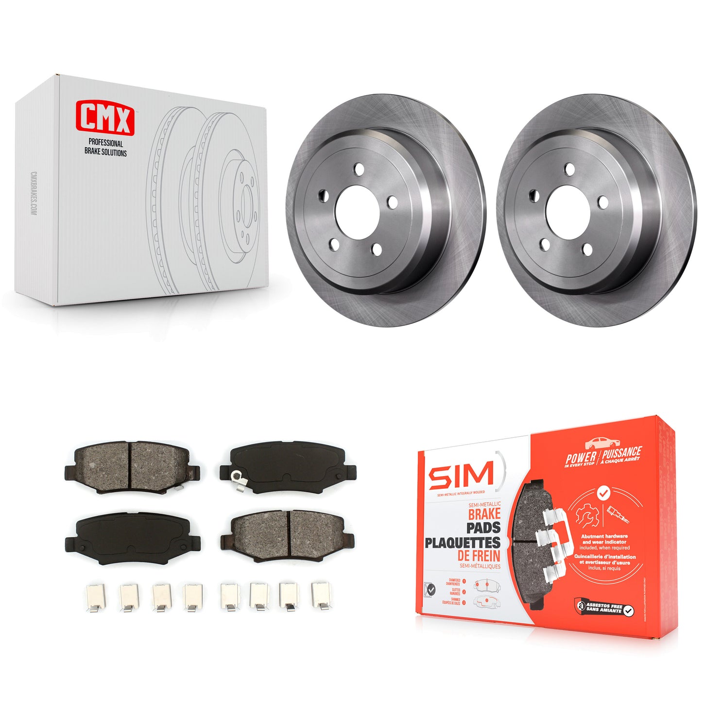 [Arrière] Kit de Disque et plaquette (semi-métallique) de frein pour Jeep Liberty Dodge Nitro K8S-101678