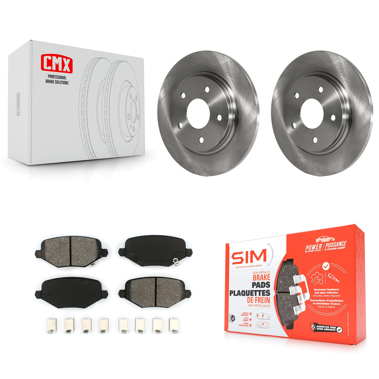 [Arrière] Kit de Disque et plaquette (semi-métallique) de frein pour Dodge Grand Caravan Chrysler Town & Country Journey Ram C/V Volkswagen Routan K8S-101683