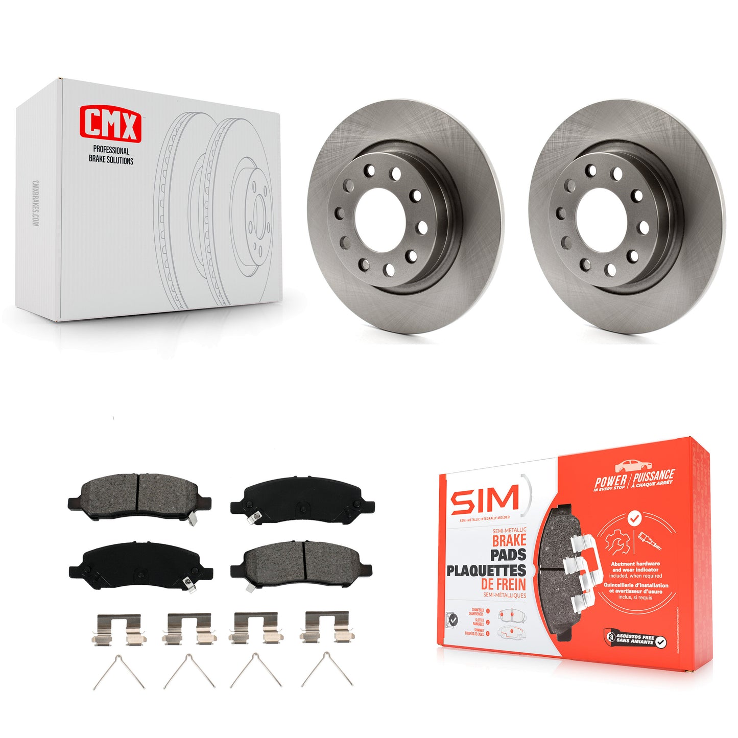 [Arrière] Kit de Disque et plaquette (semi-métallique) de frein pour 2013-2016 Dodge Dart K8S-101689