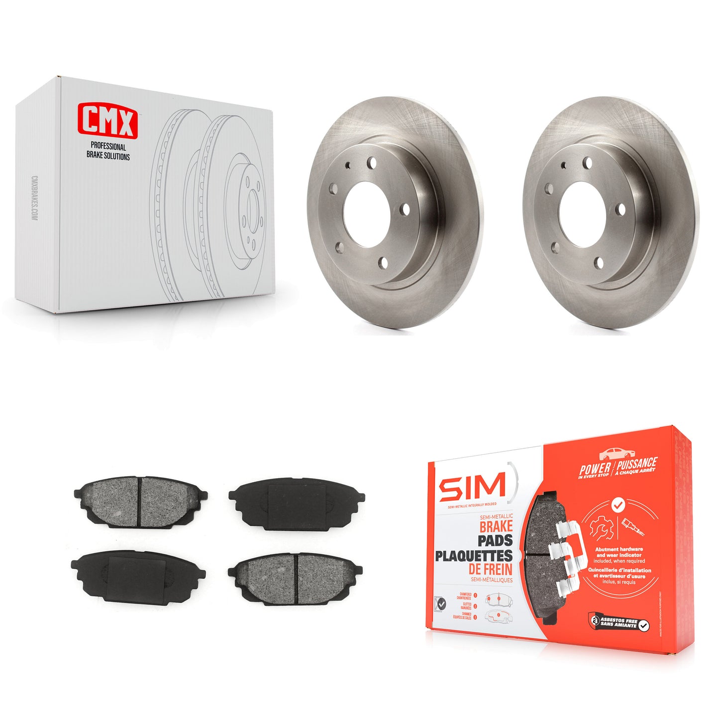 [Arrière] Kit de Disque et plaquette (semi-métallique) de frein pour Mazda Protege Protege5 K8S-101699