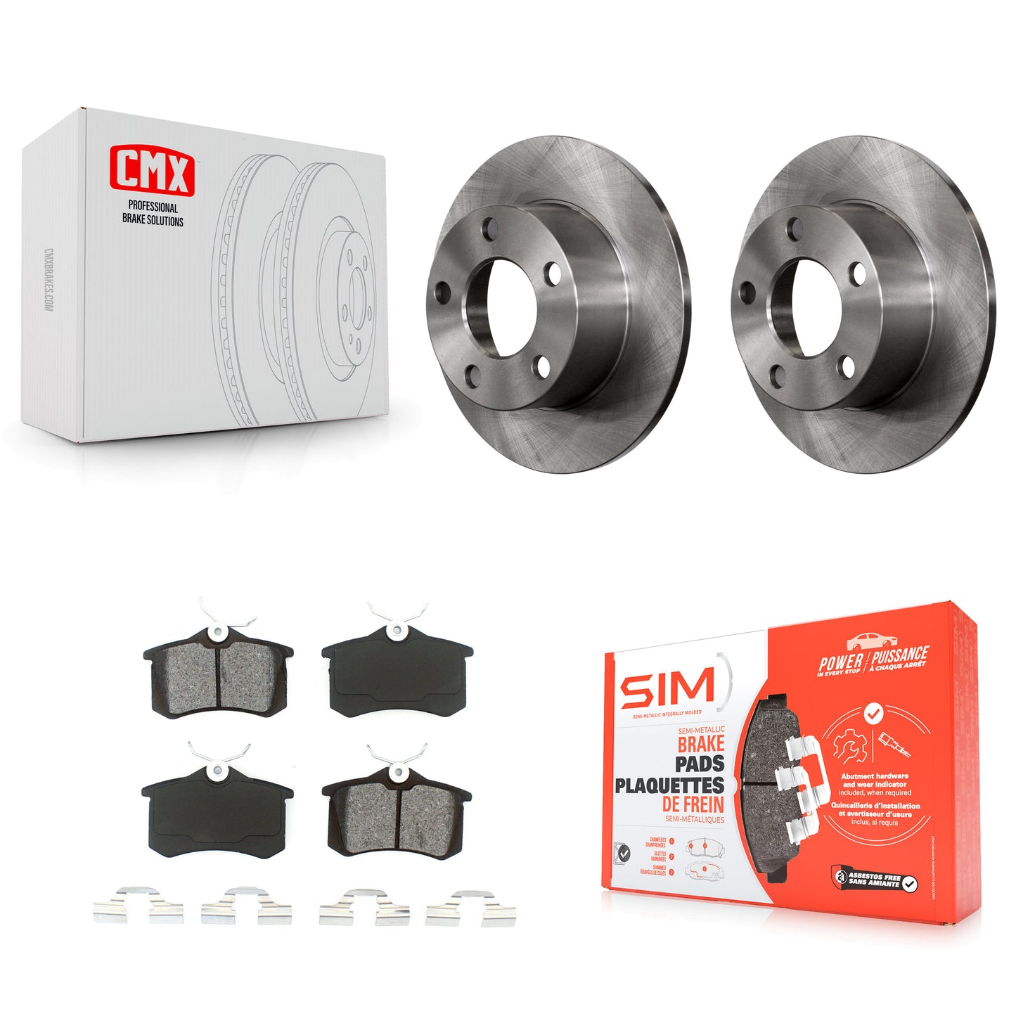 [Arrière] Kit de Disque et plaquette (semi-métallique) de frein pour Volkswagen Passat Audi A6 K8S-101706