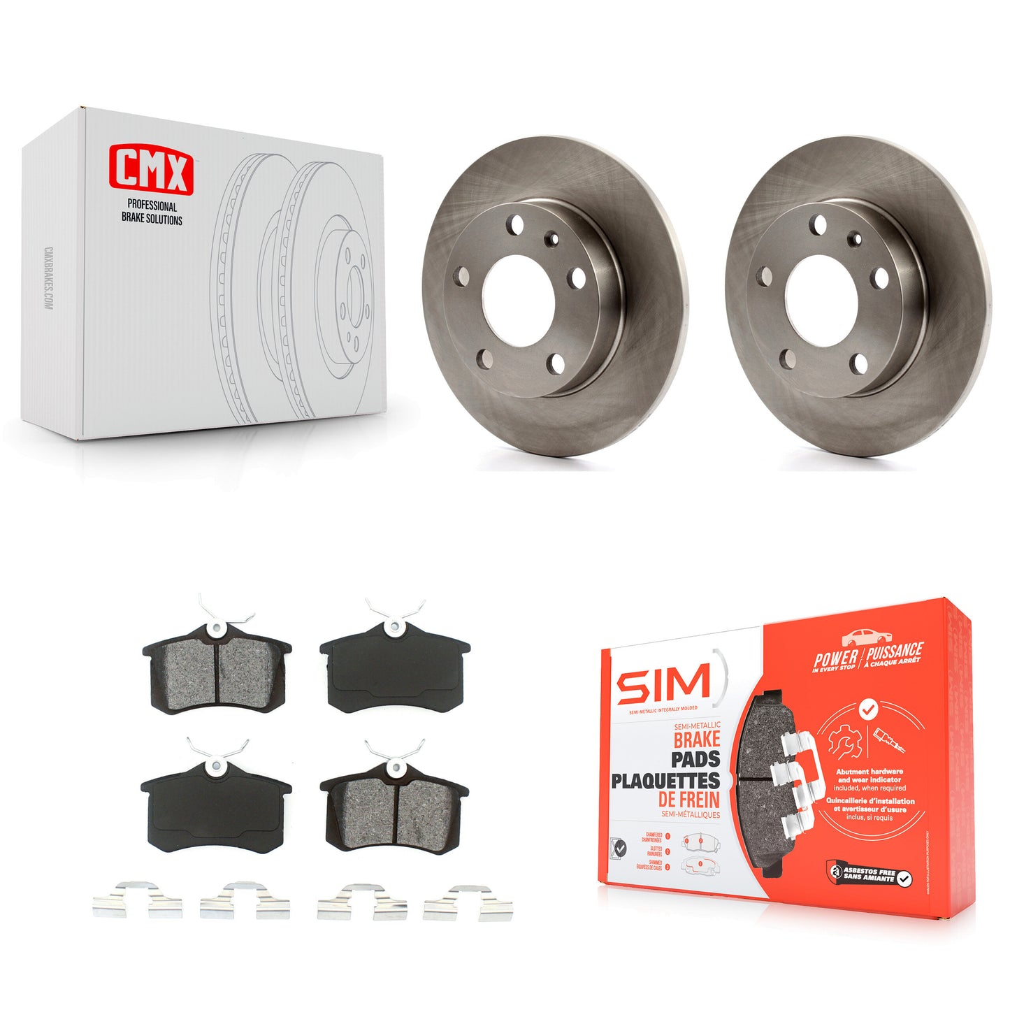 [Arrière] Kit de Disque et plaquette (semi-métallique) de frein pour Audi A4 S4 avec 245mm Diameter Rotor K8S-101709