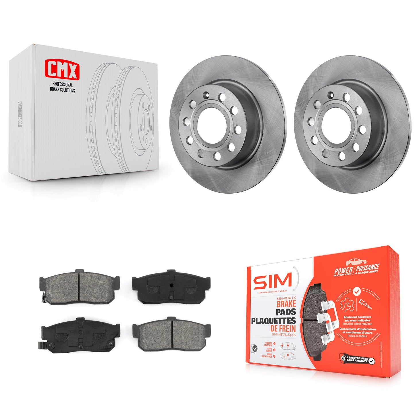 [Arrière] Kit de Disque et plaquette (semi-métallique) de frein pour Nissan Maxima Infiniti I30 INFINITI K8S-101713
