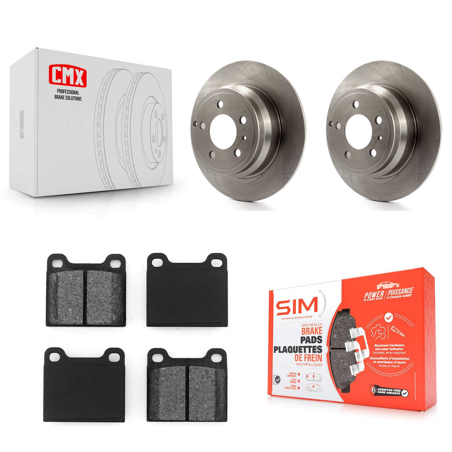 [Arrière] Kit de Disque et plaquette (semi-métallique) de frein pour Volvo C70 V70 K8S-101715