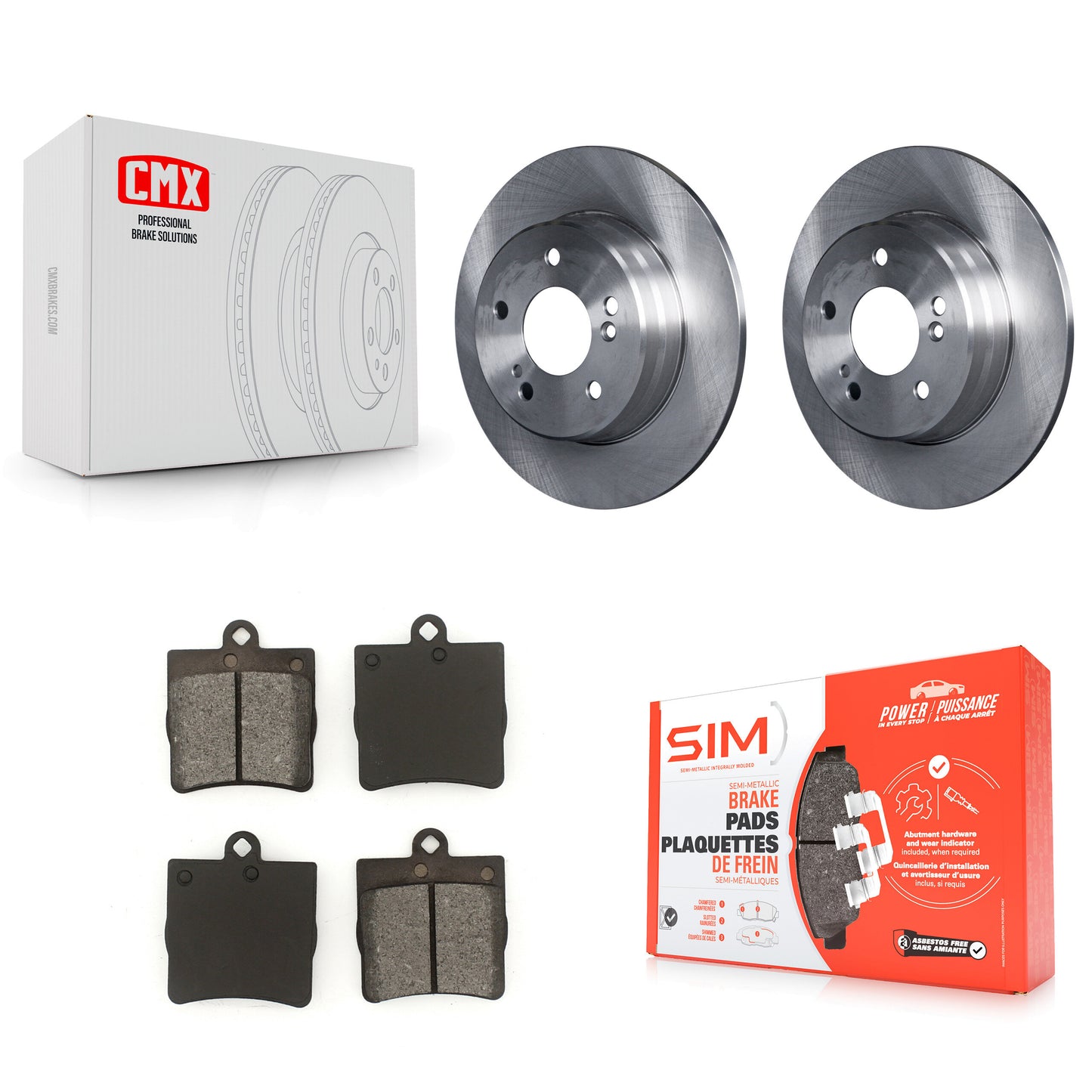 [Arrière] Kit de Disque et plaquette (semi-métallique) de frein pour Mercedes-Benz C230 C240 Chrysler Crossfire SLK230 SLK320 SLK280 C280 SLK300 K8S-101730