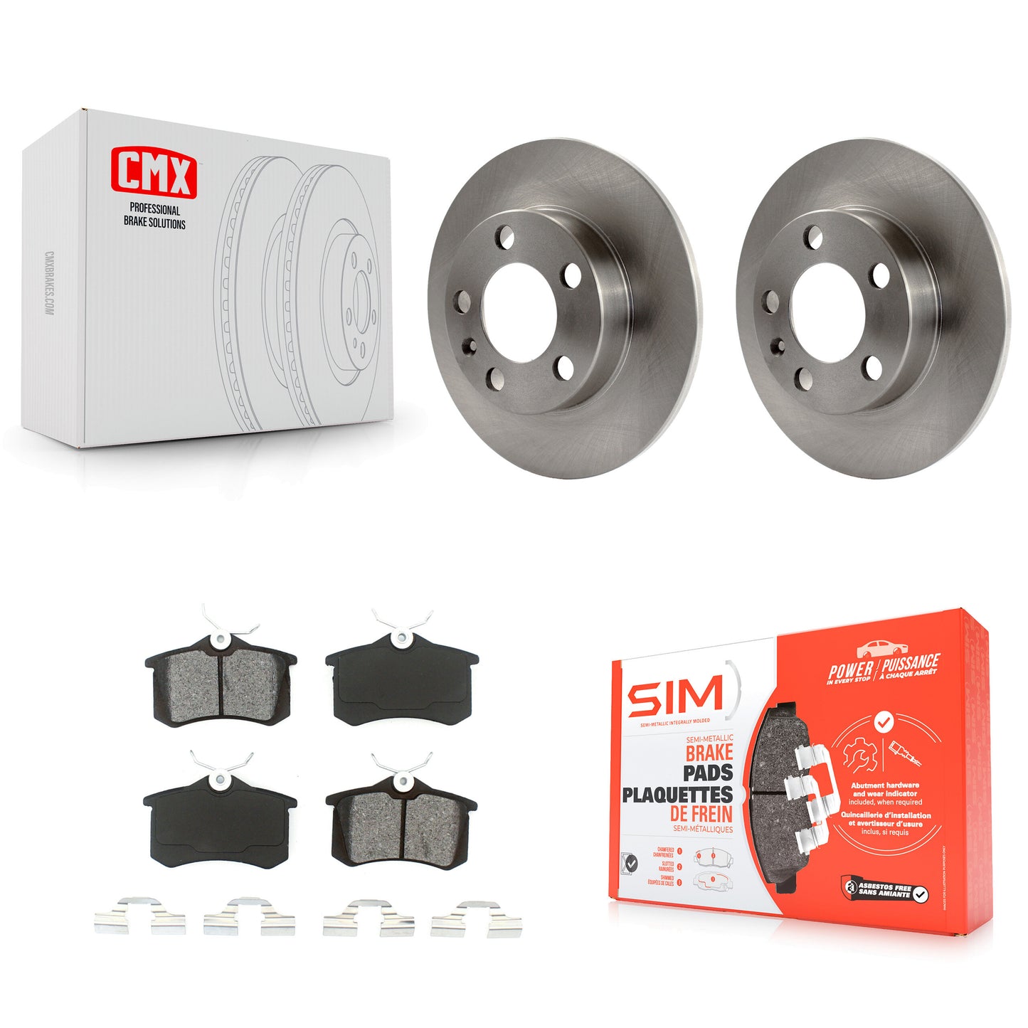 [Arrière] Kit de Disque et plaquette (semi-métallique) de frein pour 2007-2010 Volkswagen Beetle K8S-101731