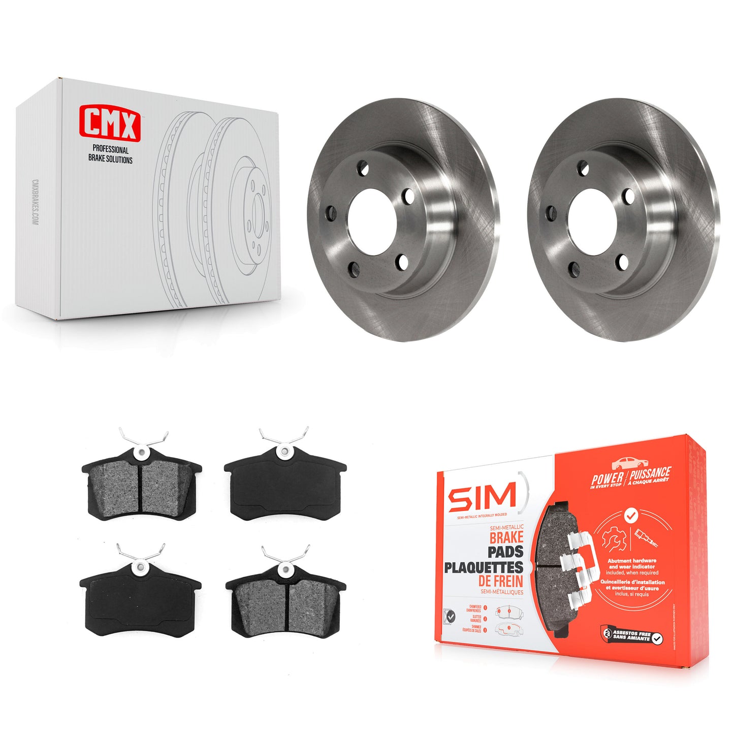 [Arrière] Kit de Disque et plaquette (semi-métallique) de frein pour Audi A6 Quattro Allroad K8S-101754