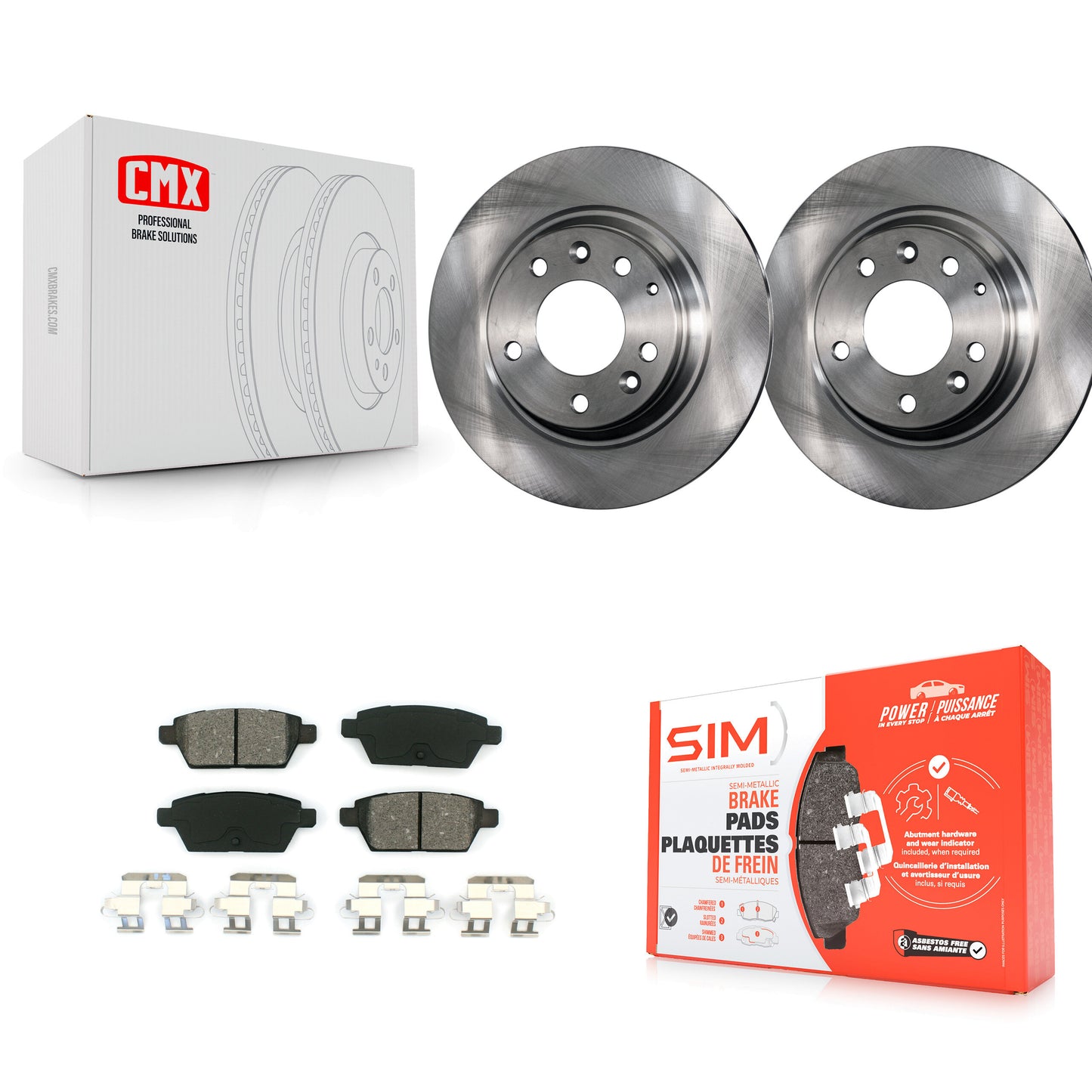 [Arrière] Kit de Disque et plaquette (semi-métallique) de frein pour Ford Fusion Mazda 6 Lincoln MKZ Mercury Milan Zephyr K8S-101789