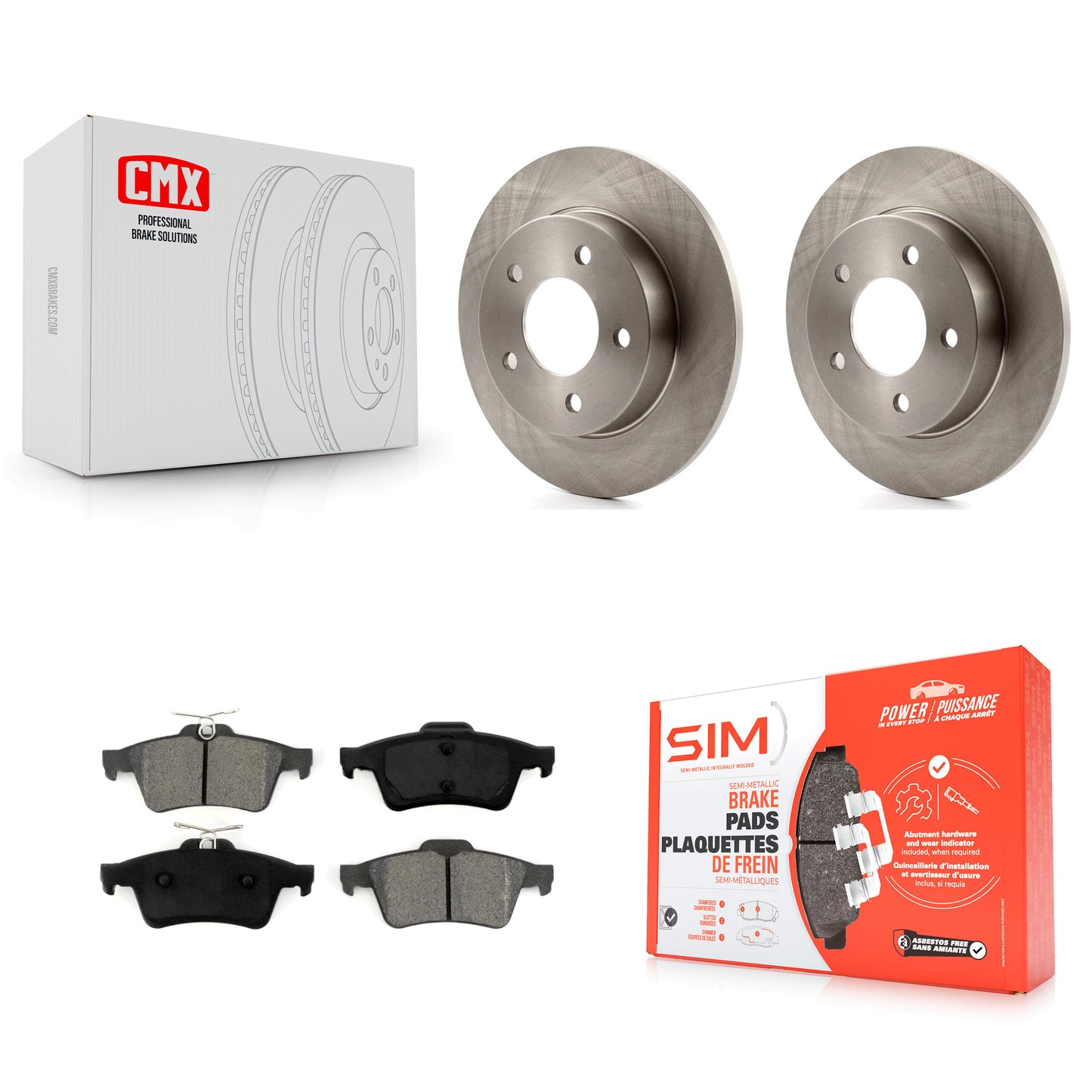 [Arrière] Kit de Disque et plaquette (semi-métallique) de frein pour Mazda 3 Sport K8S-101809