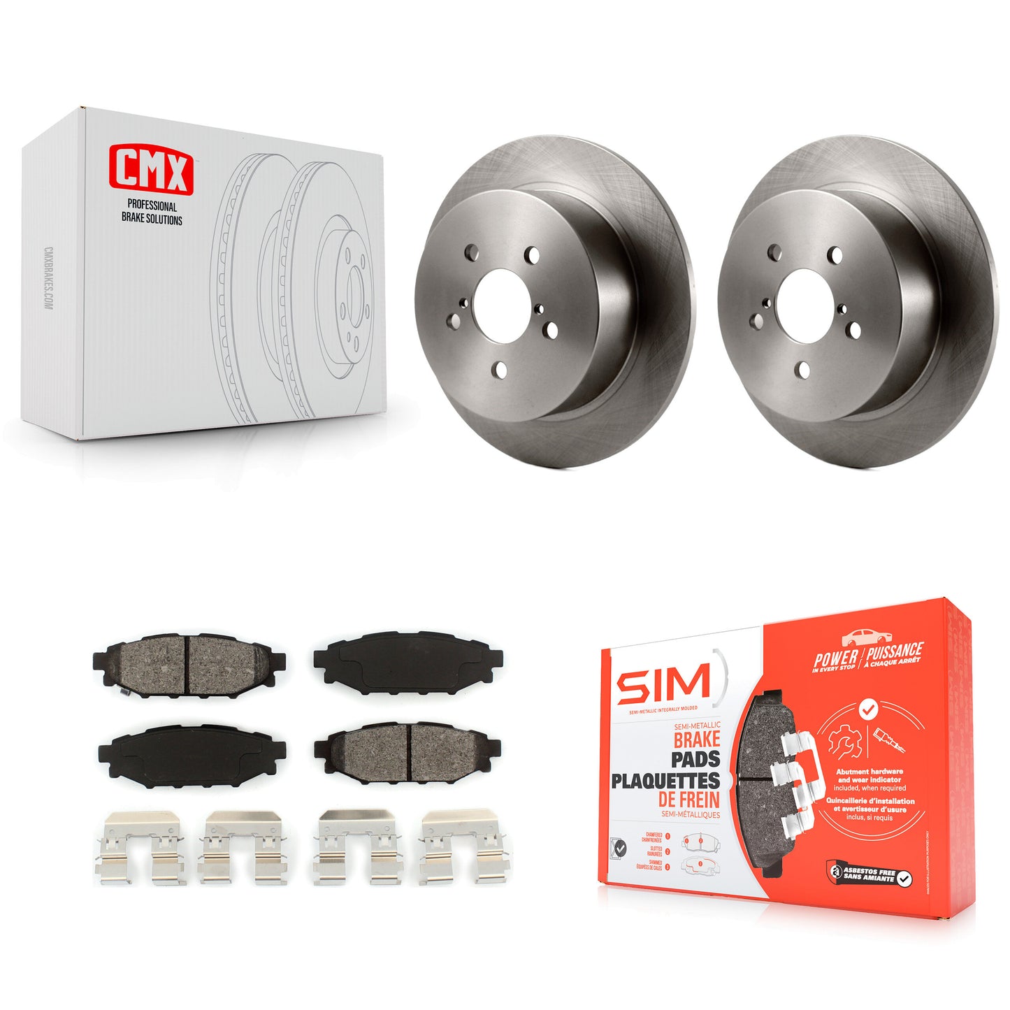 [Arrière] Kit de Disque et plaquette (semi-métallique) de frein pour Subaru Outback Legacy K8S-101828