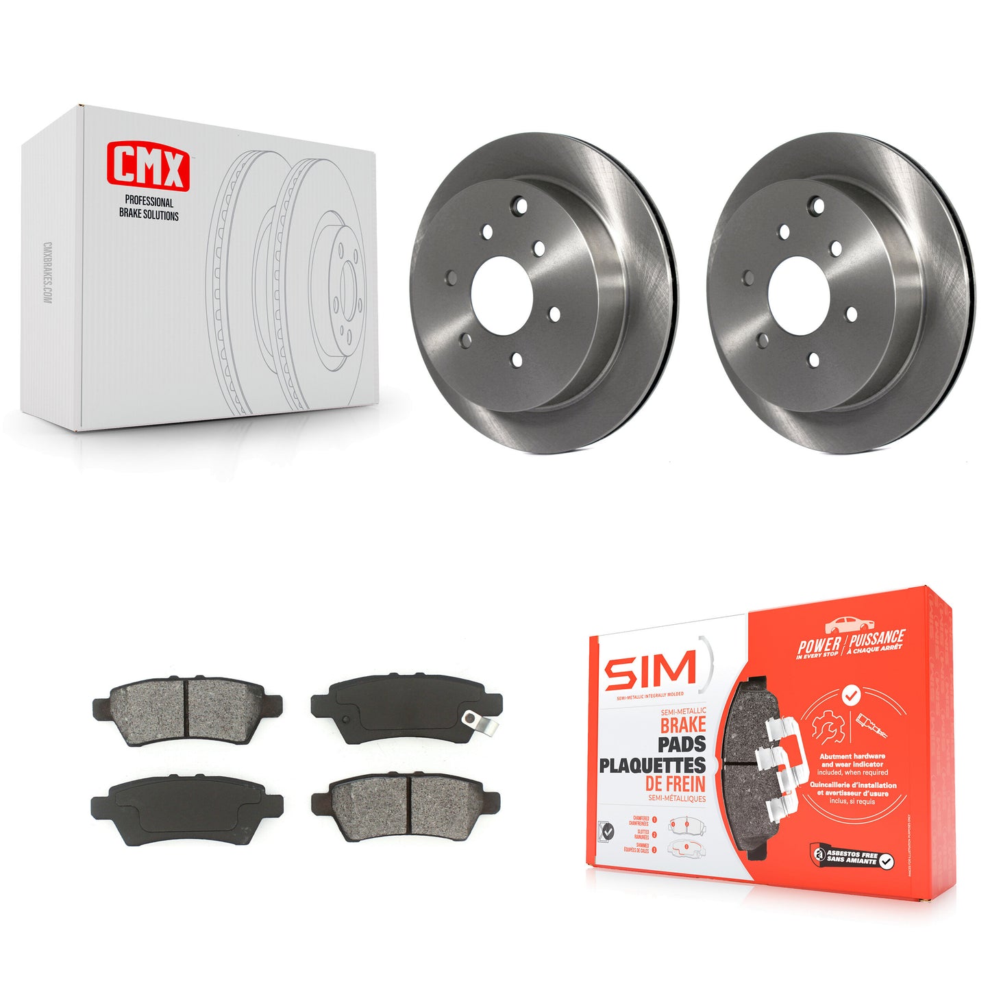 [Arrière] Kit de Disque et plaquette (semi-métallique) de frein pour 2006-2007 Nissan Xterra K8S-101831