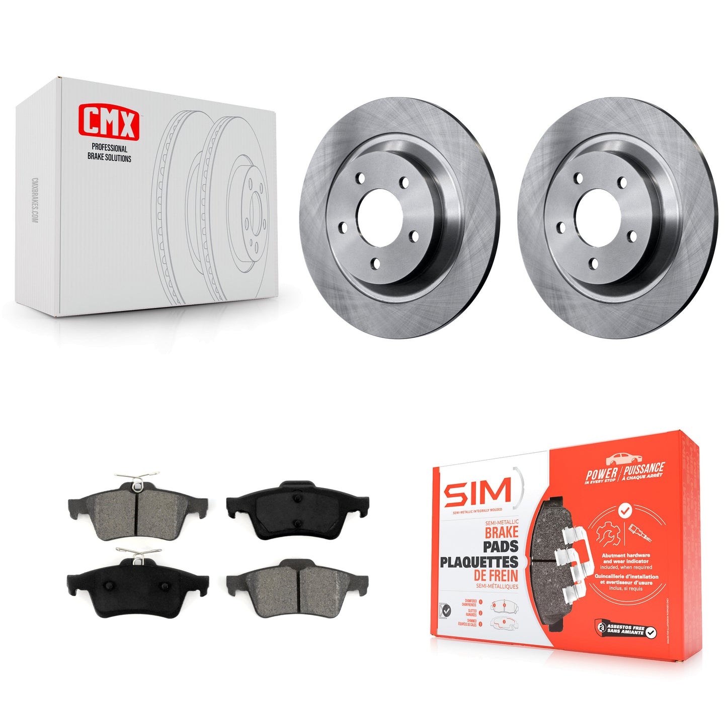 [Arrière] Kit de Disque et plaquette (semi-métallique) de frein pour Mazda 5 K8S-101857