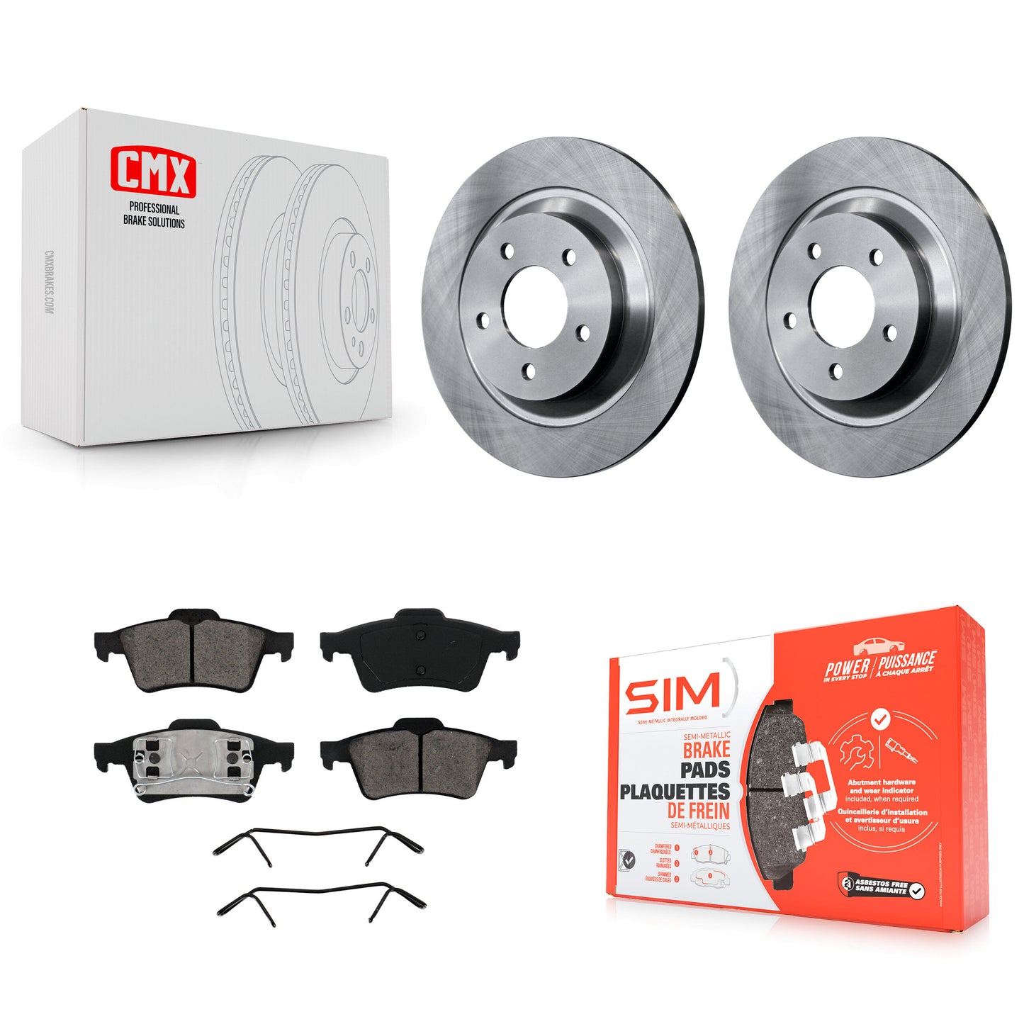 [Arrière] Kit de Disque et plaquette (semi-métallique) de frein pour 2006 Mazda 5 To 02 06 K8S-101858